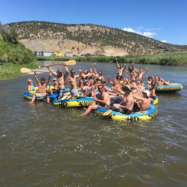 Group tubing on Colorado River